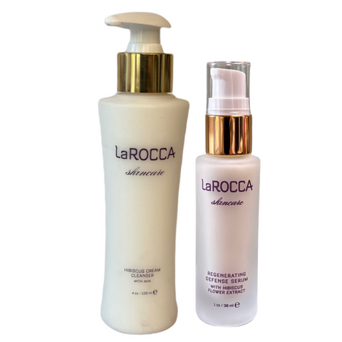 Hibiscus Cream Cleanser and Hibiscus Regenerating Defense Serum